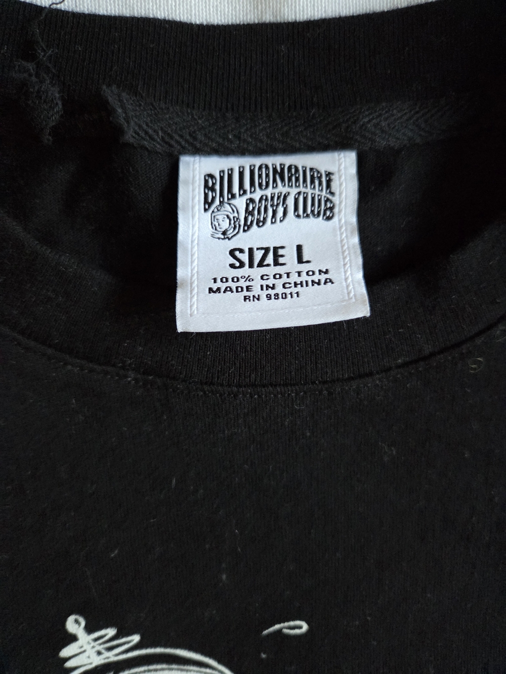 Billionaire Boys Club Black Graphic Tee - White Astronaut Print - Picture 3 of 4